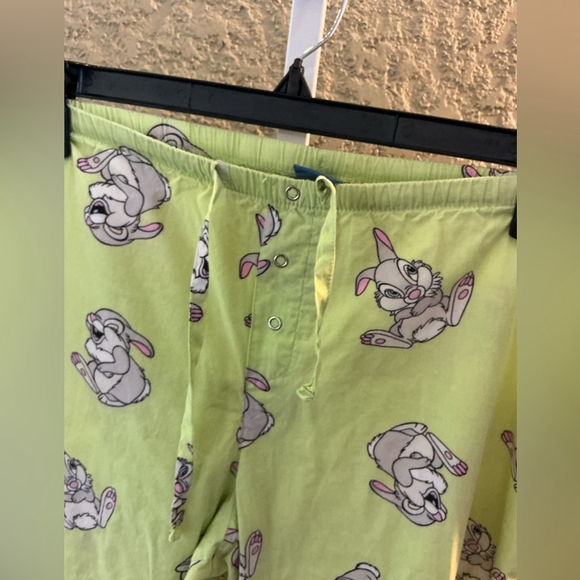 Disney Thumper Women's Pajama Pants Size L Green White gray pink blue - Picture 11 of 12